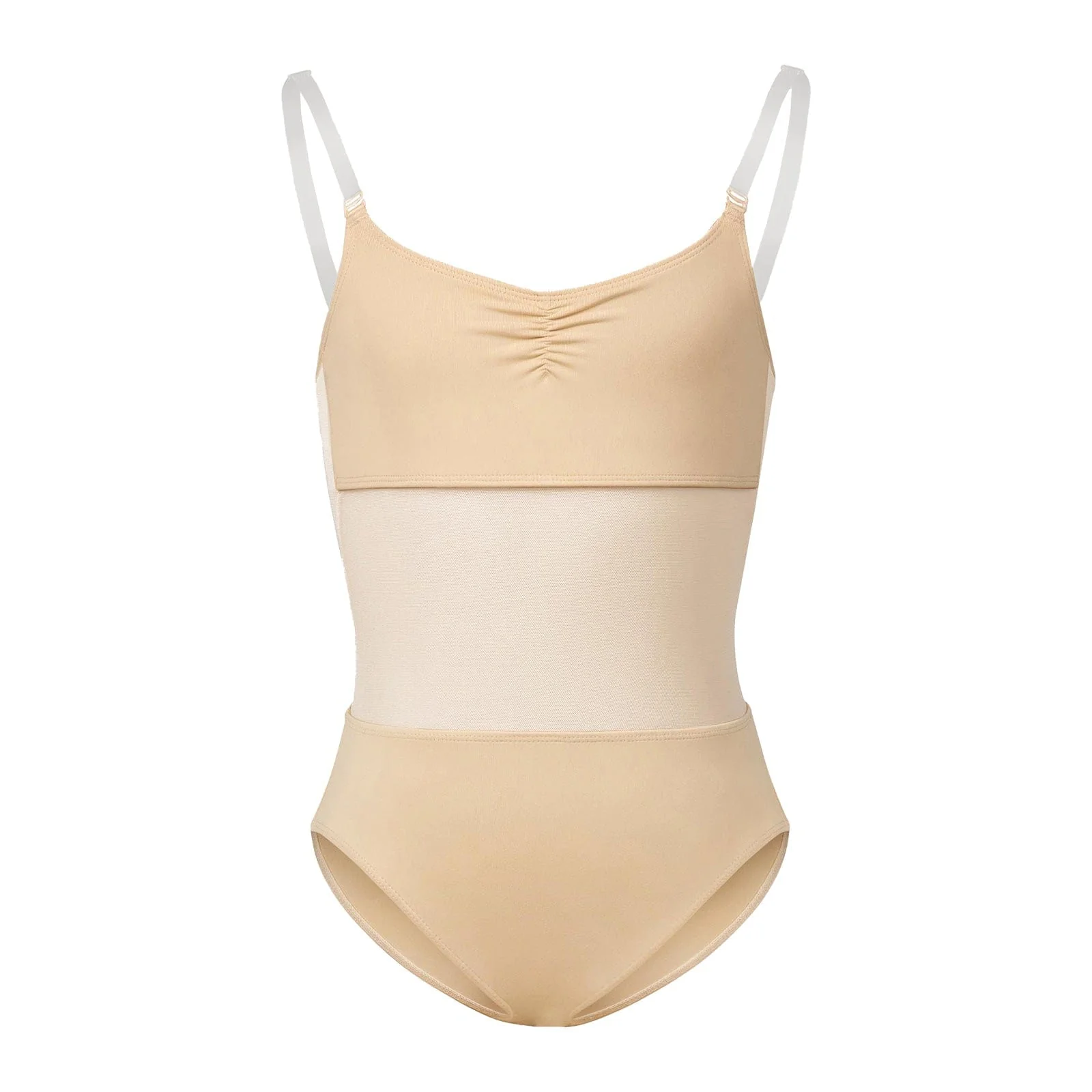 Bloch Girls Sunna Mesh Panel Pinch Front Bodysuit - Image 3