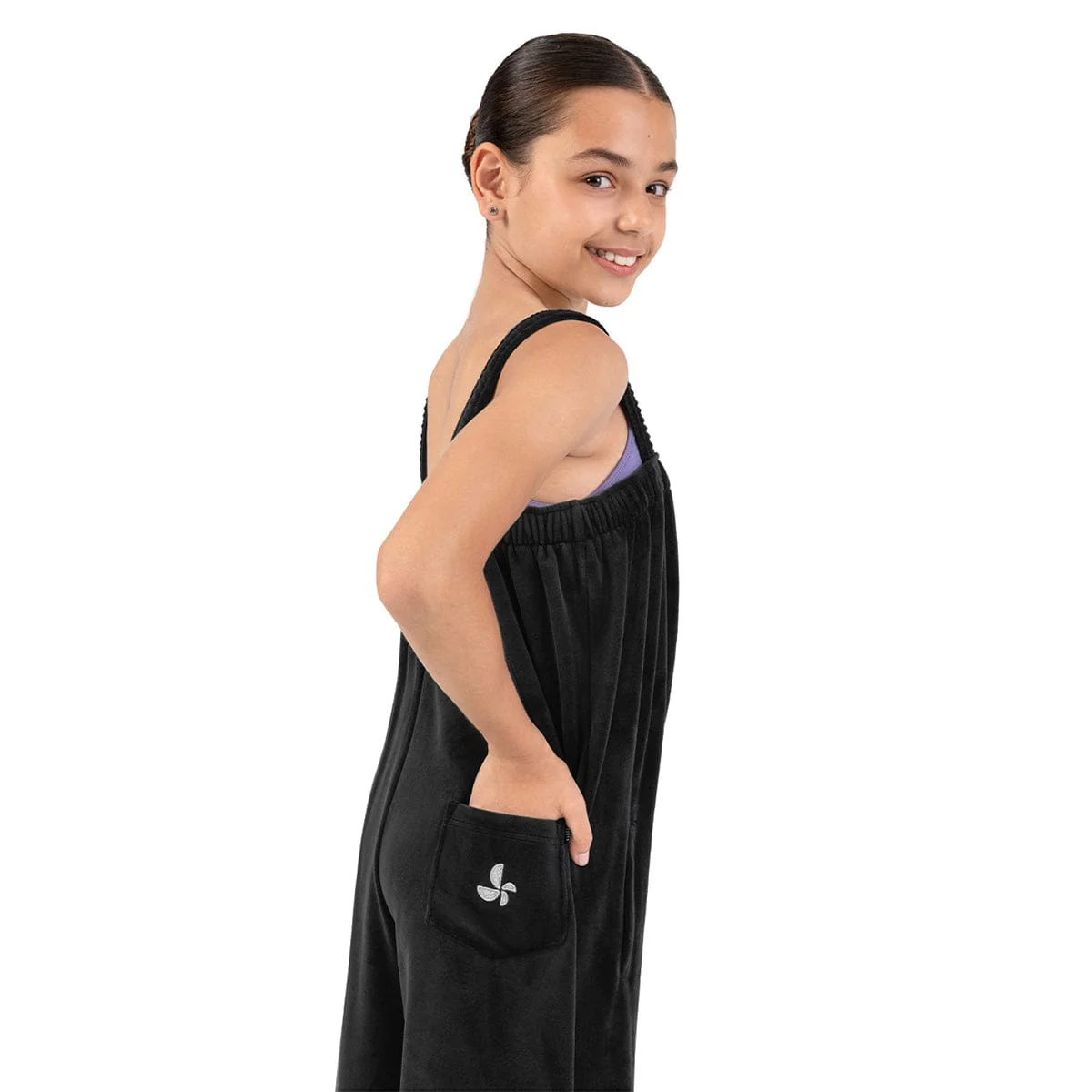 Bloch Girls Susan Velvet Jumpsuit - Image 3