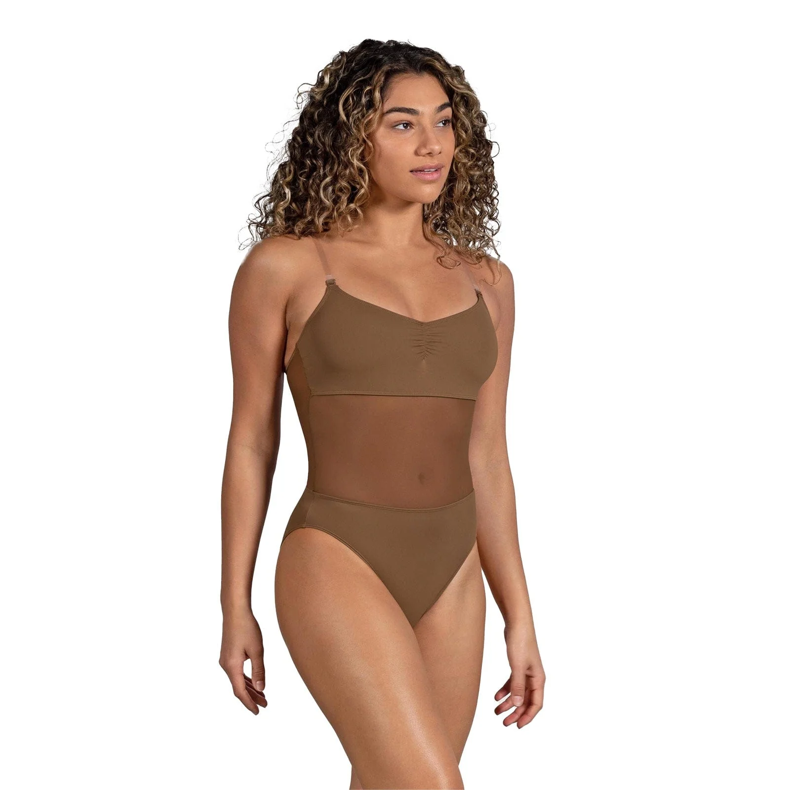 Bloch Ladies Cordelia Mesh Panel Pinch Front Bodysuit