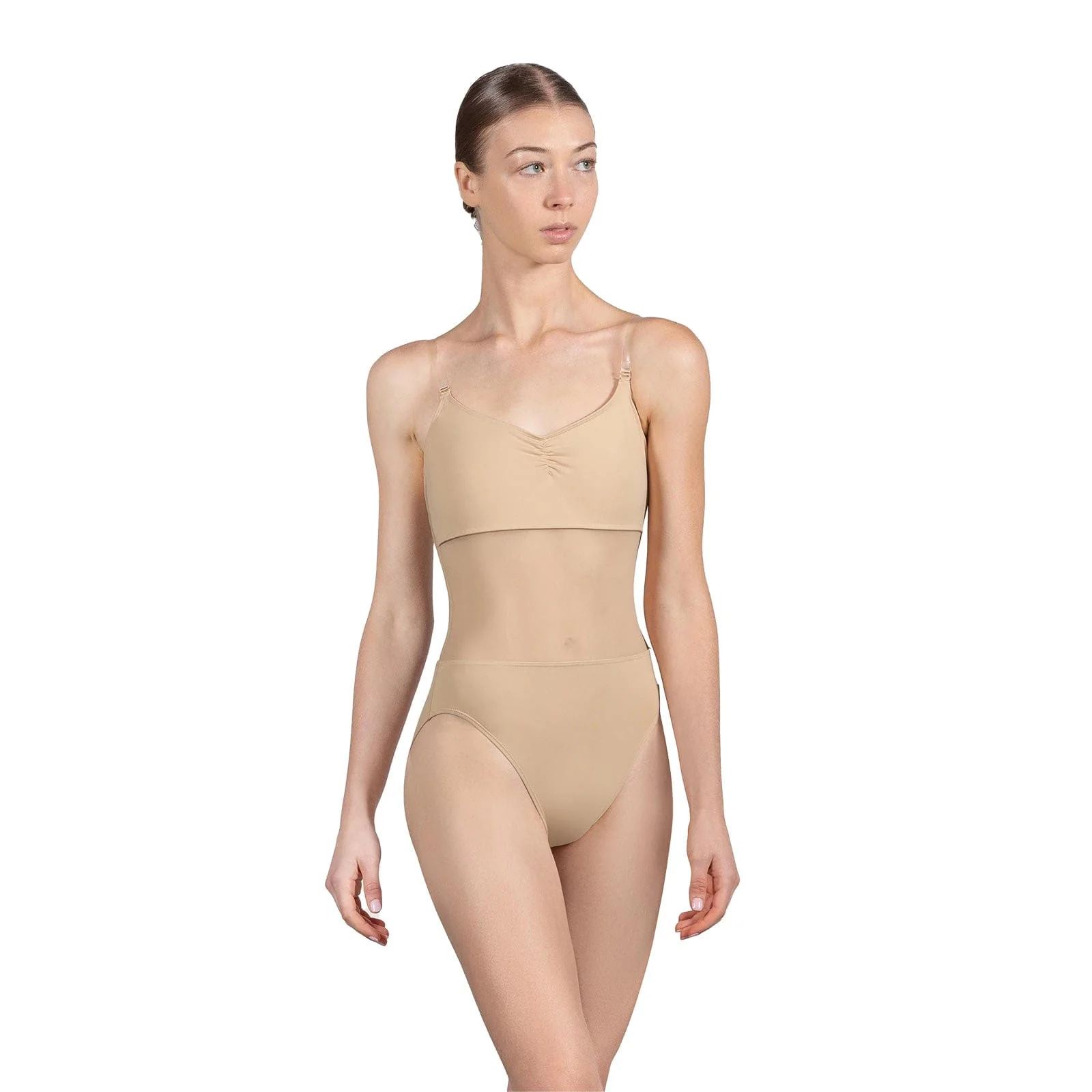 Bloch Ladies Cordelia Mesh Panel Pinch Front Bodysuit - Image 4