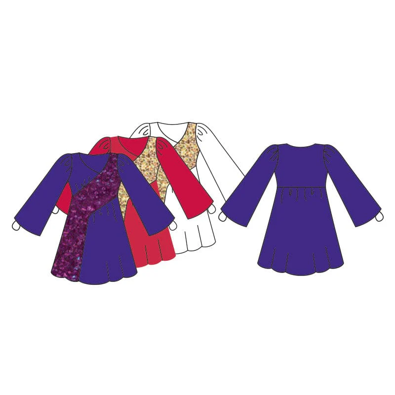 Body Wrappers Stained Glass Asymmetrical Bell Sleeve Tunic - Image 2