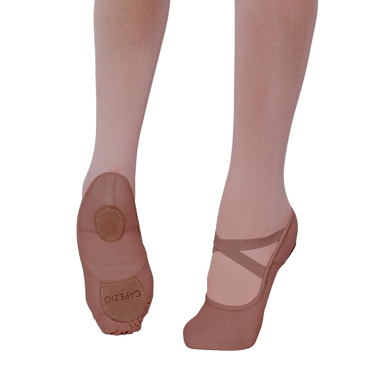Capezio Adult Hanami Stretch Canvas Ballet Slippers - Mocha - Image 3