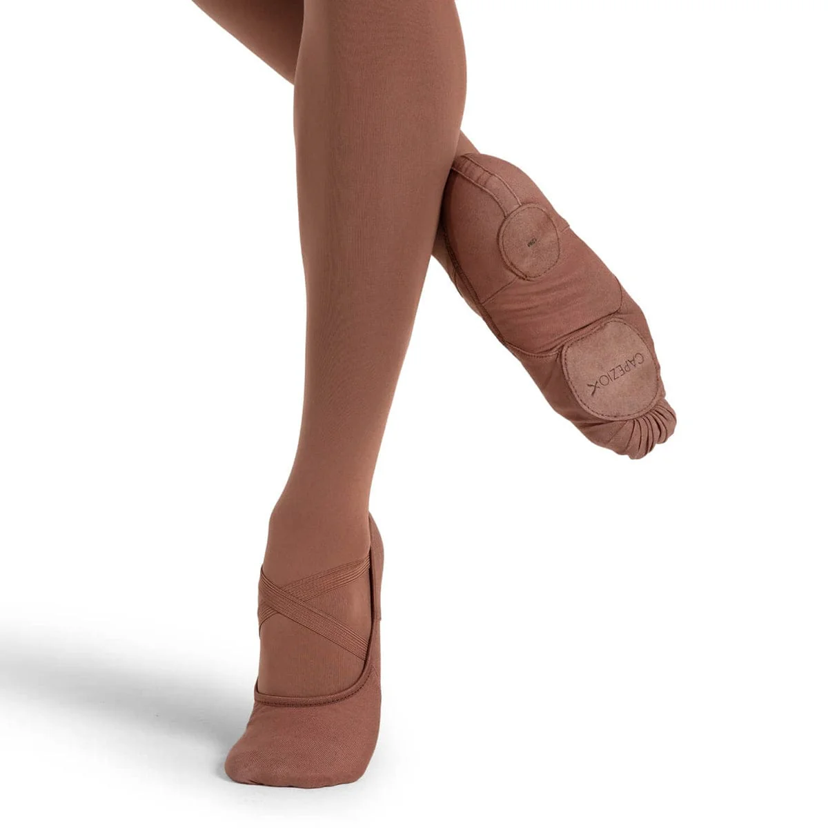 Capezio Child's Hanami Stretch Canvas Ballet Slippers - Mocha - Image 2