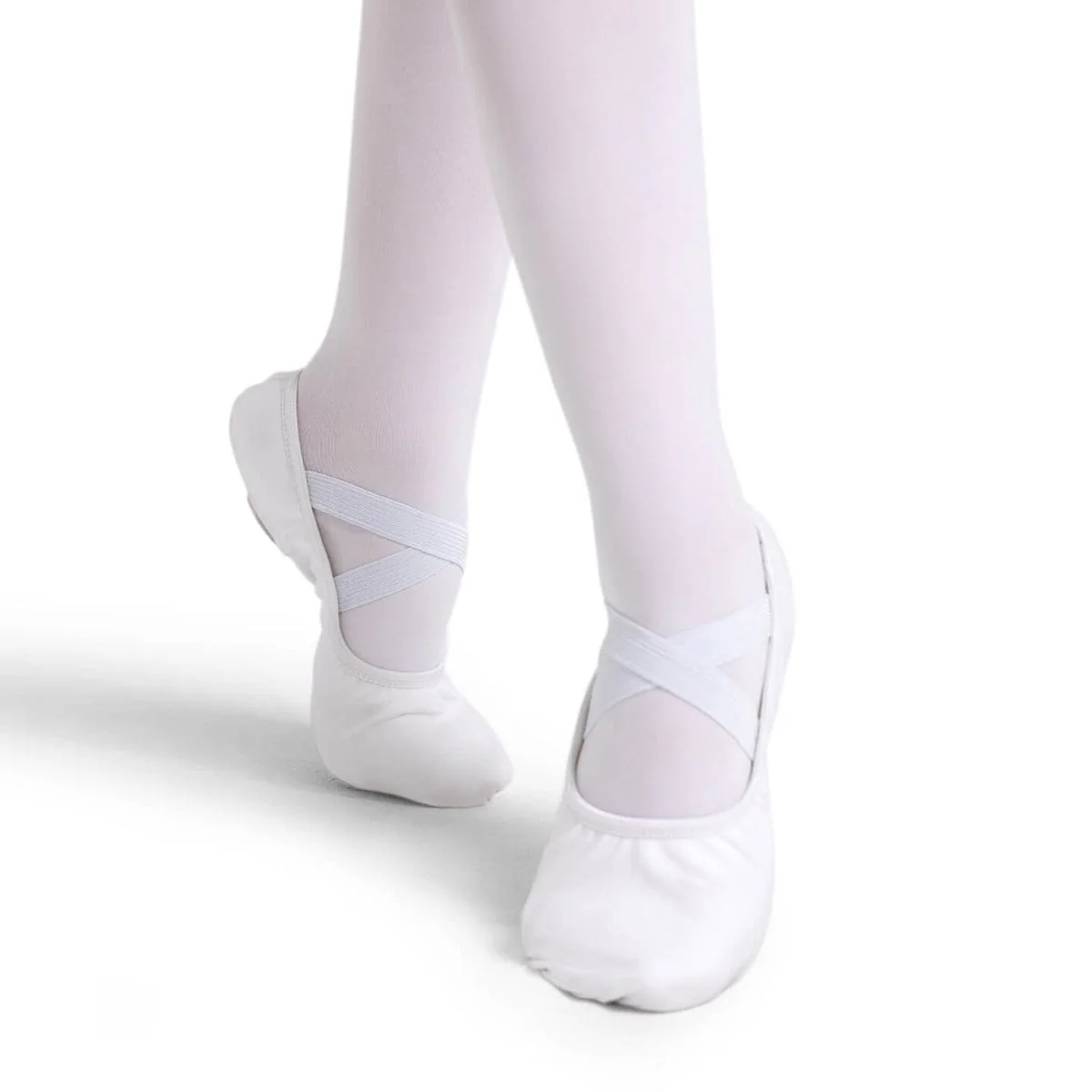 Capezio Child's Hanami Stretch Canvas Ballet Slippers - White - Image 3
