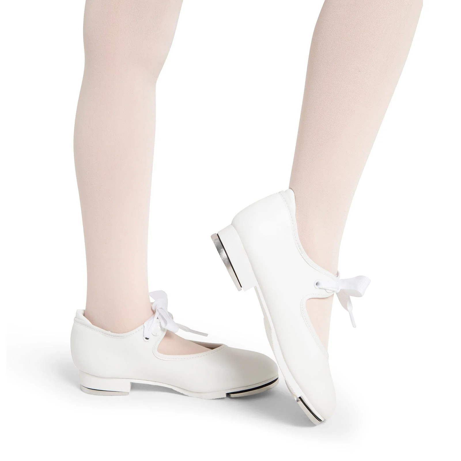 Capezio Child's Shuffle Tap Tap Shoes - White - Image 2