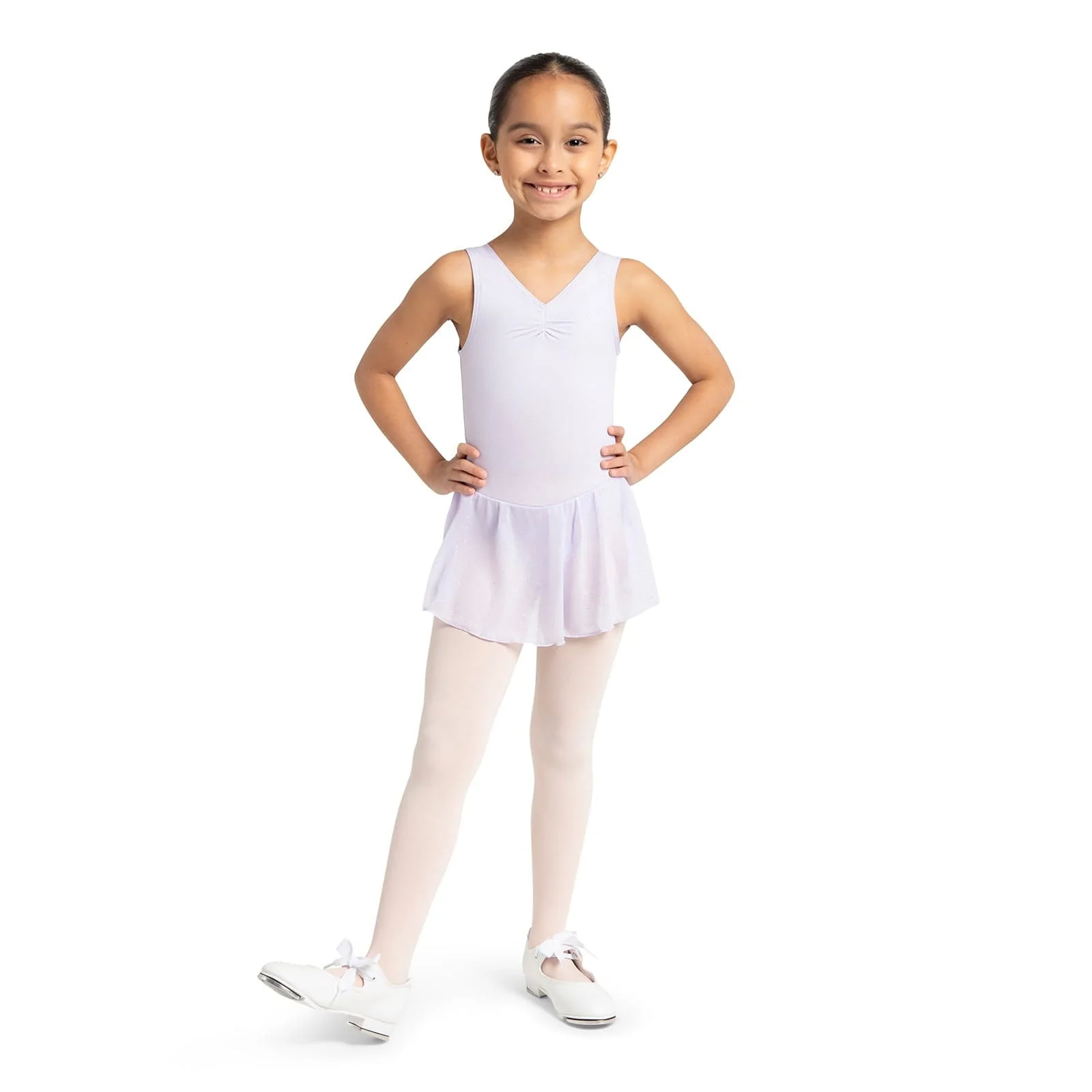 Capezio Child's Shuffle Tap Tap Shoes - White - Image 4