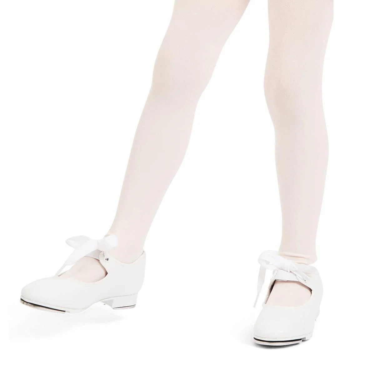 Capezio Child's Shuffle Tap Tap Shoes - White - Image 5