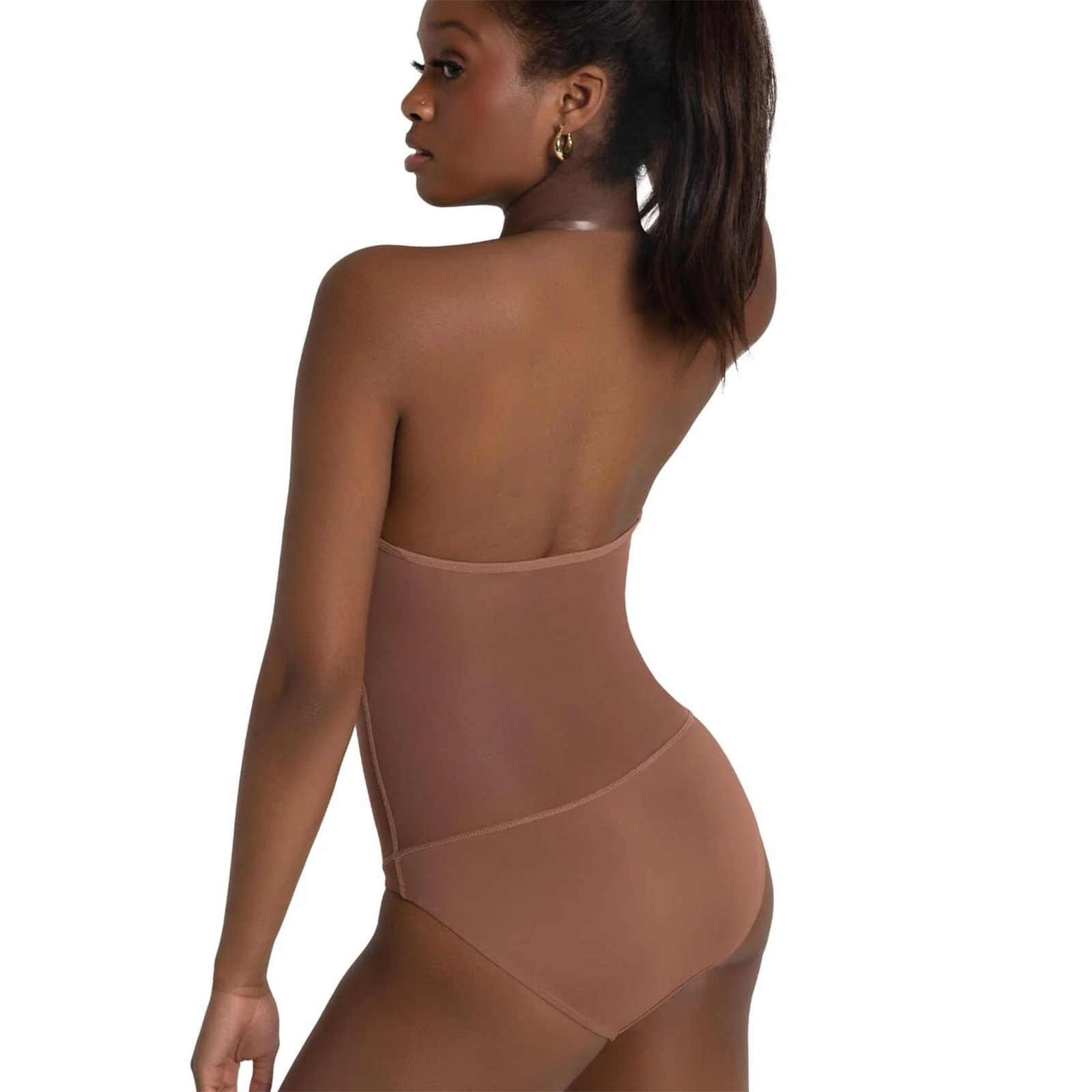 Capezio Plunge Neck Mesh Midriff Liner - Image 2