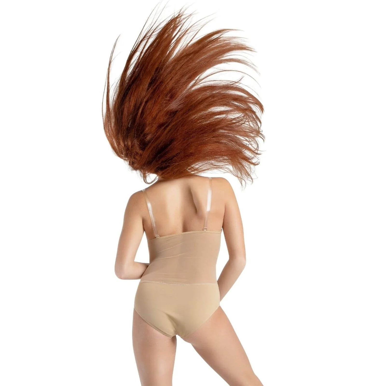 Capezio Plunge Neck Mesh Midriff Liner - Image 5