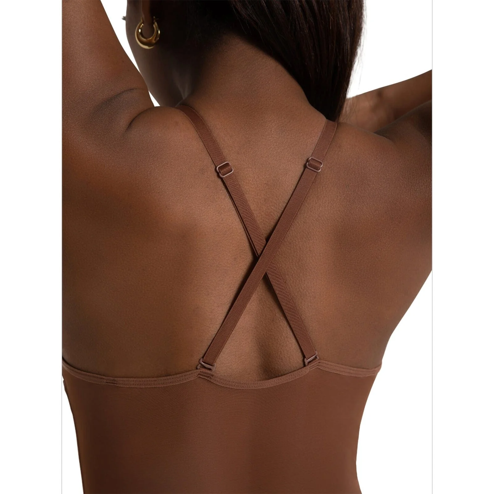 Capezio Plunge Neck Mesh Midriff Liner - Image 9