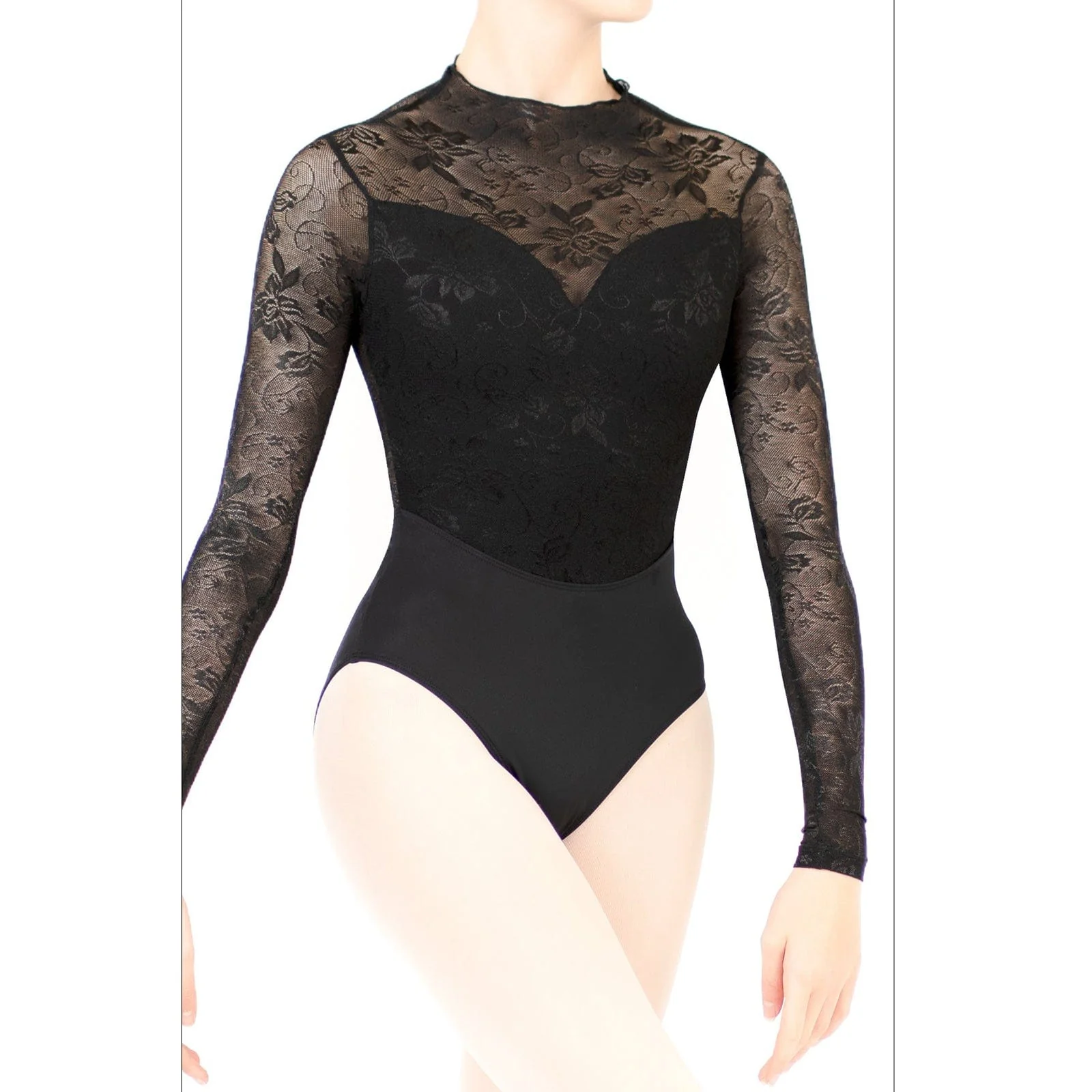Danse de Paris Snowflake Leotard - Ebony Lace - Image 4