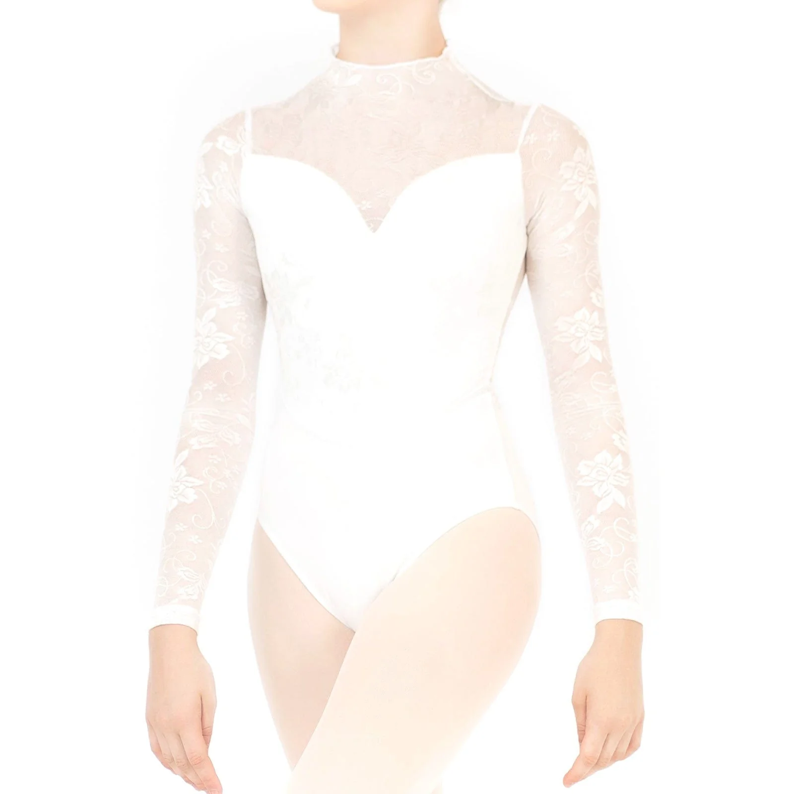 Danse de Paris Snowflake Leotard - White Lace - Image 2