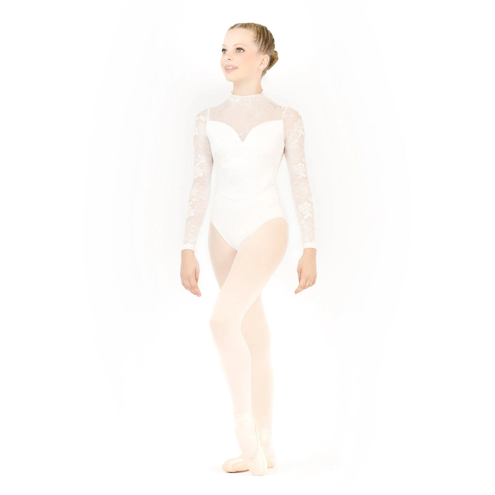 Danse de Paris Snowflake Leotard - White Lace - Image 4