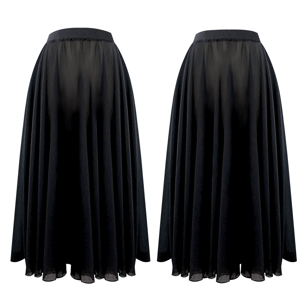 Danse de Paris Velvet Chiffon Long Skirt