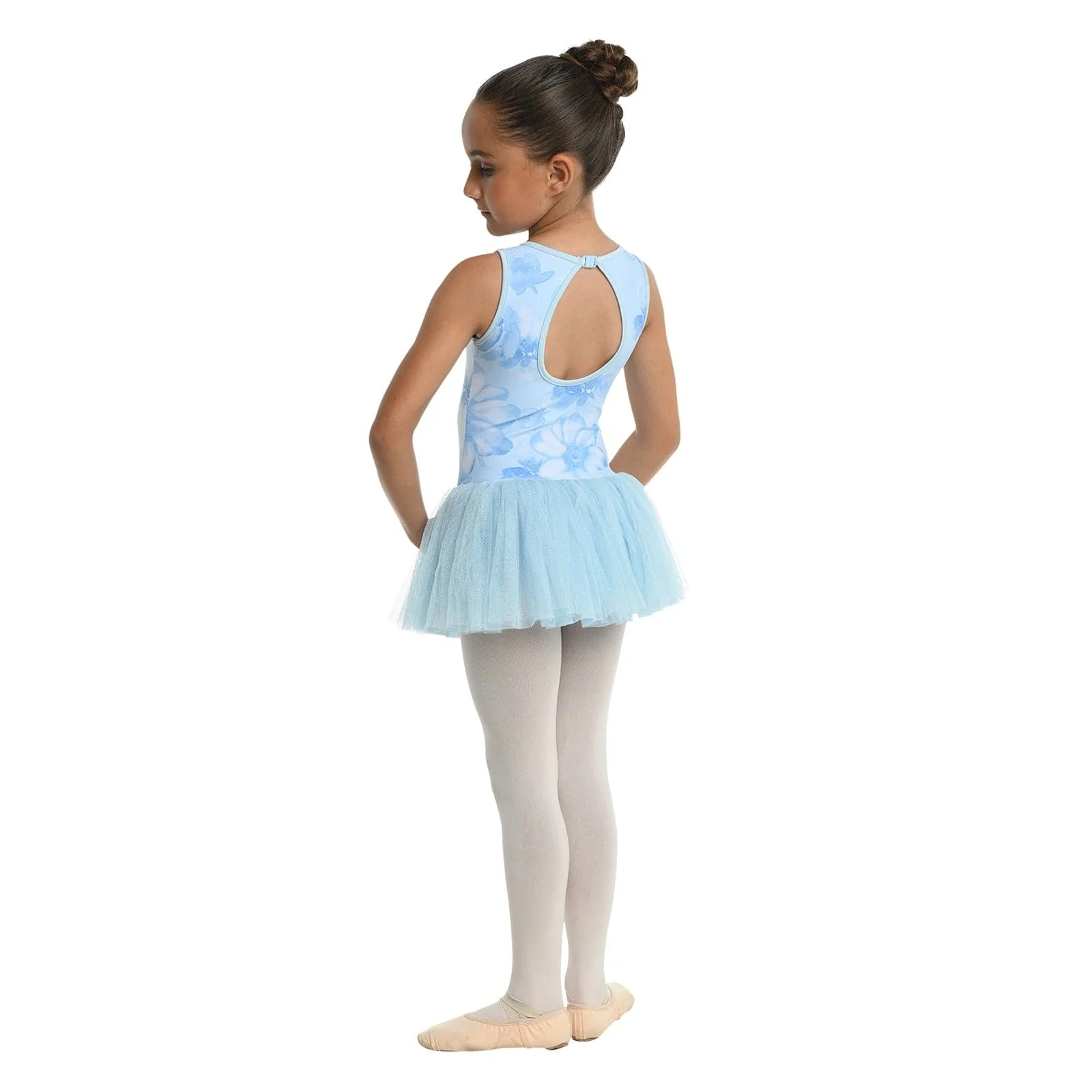 Danznmotion Ainsley Watercolor Floral Tank Tutu Dress - Image 2