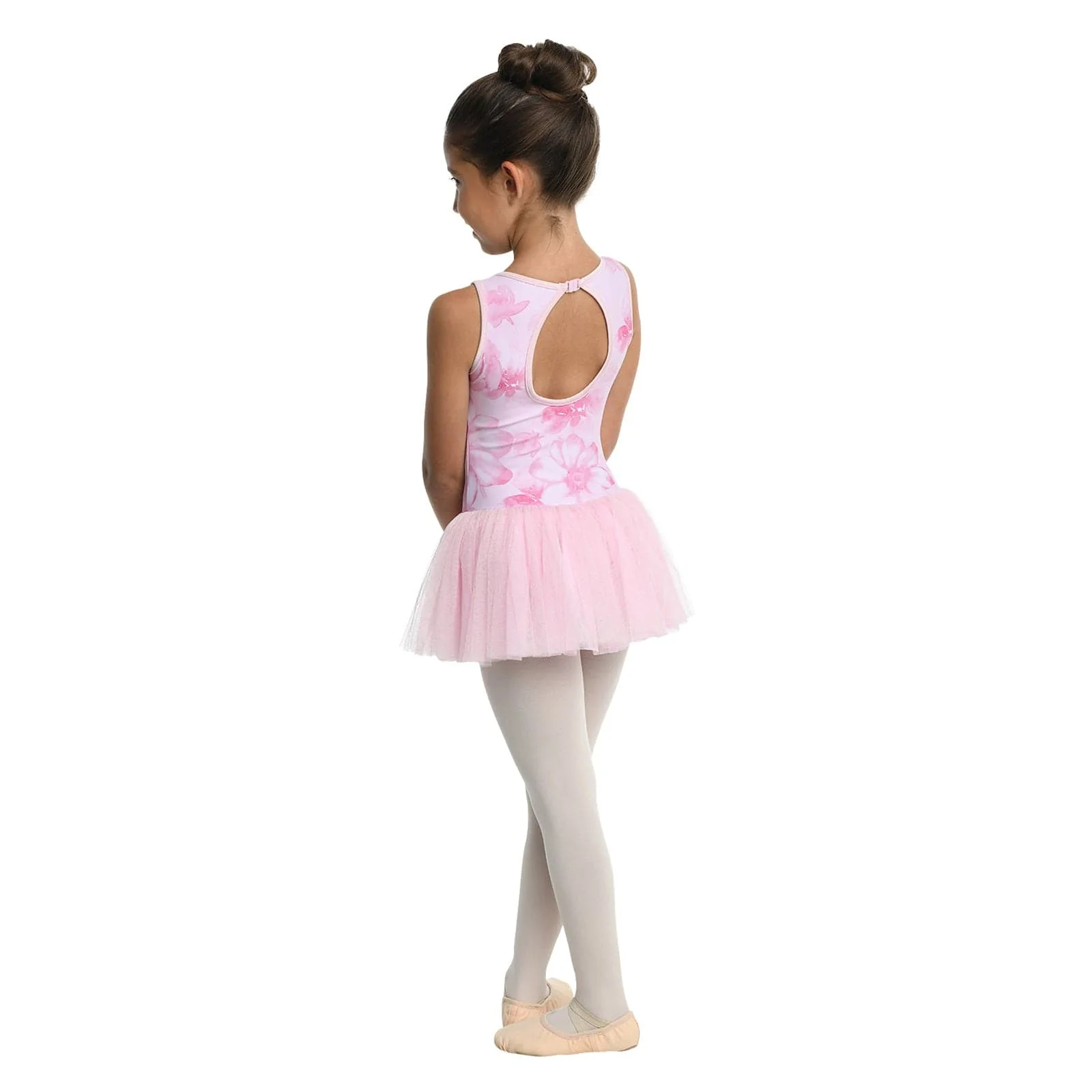 Danznmotion Ainsley Watercolor Floral Tank Tutu Dress - Image 3