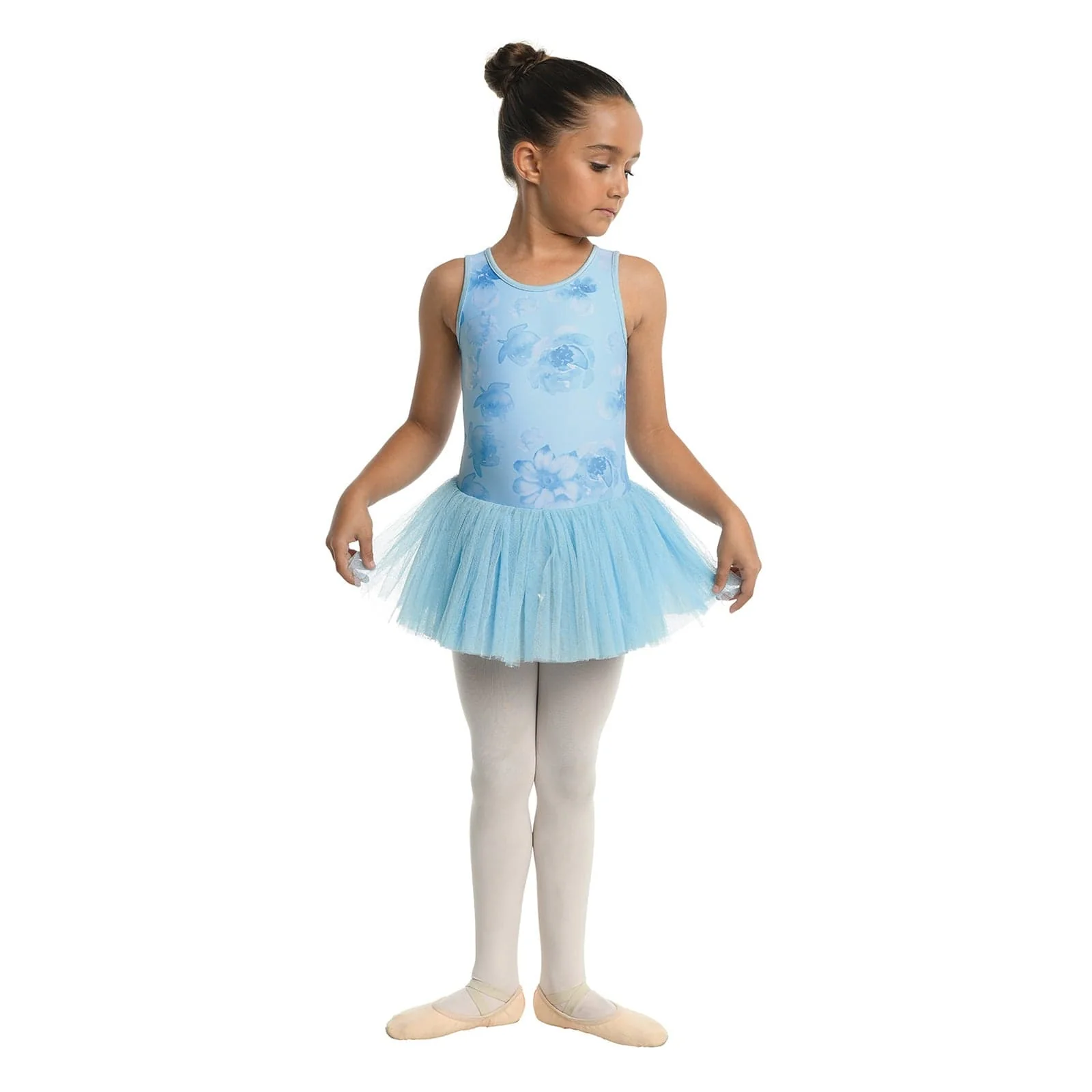 Danznmotion Ainsley Watercolor Floral Tank Tutu Dress - Image 4