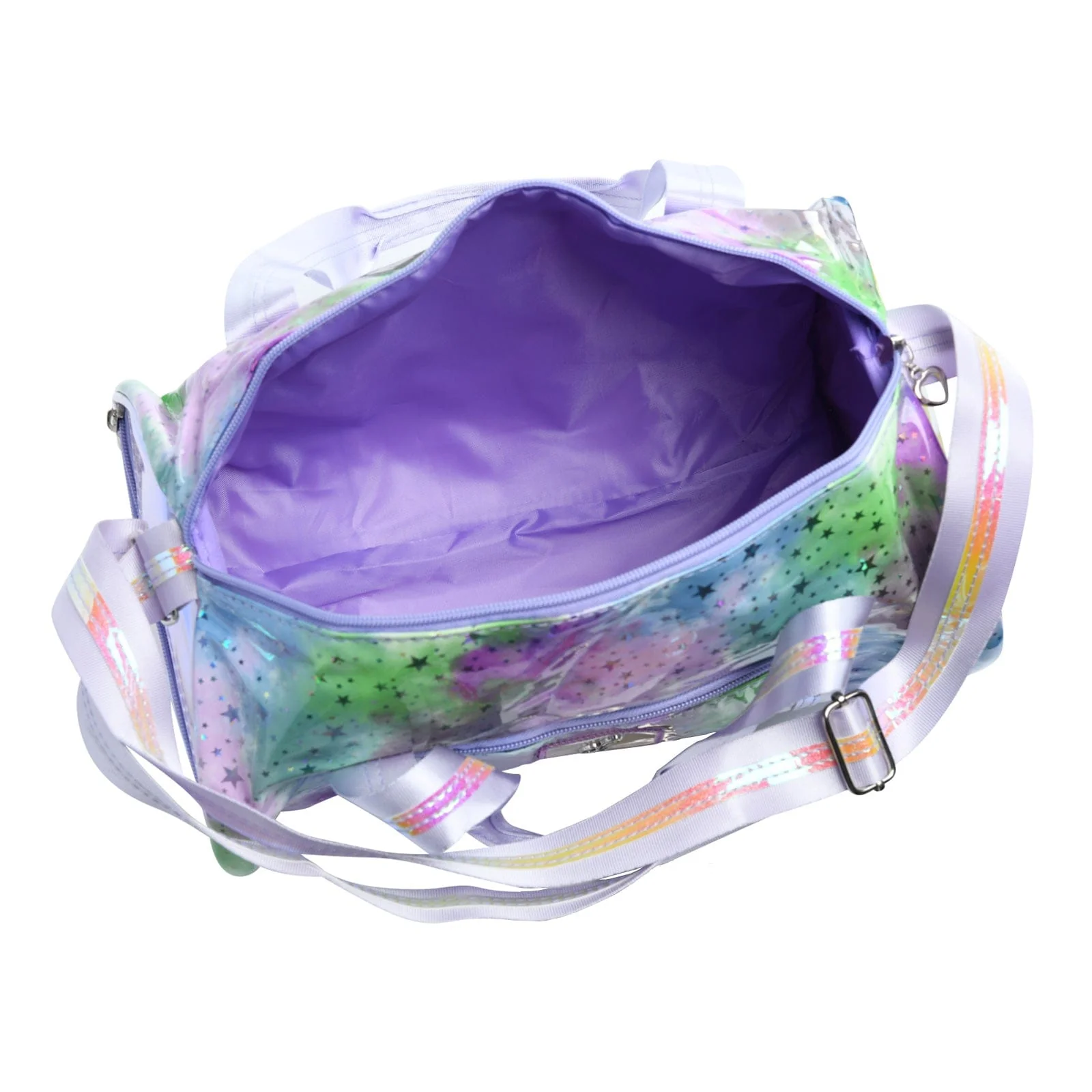 Danznmotion Pastel Clouds and Stars Duffel Bag - Image 3