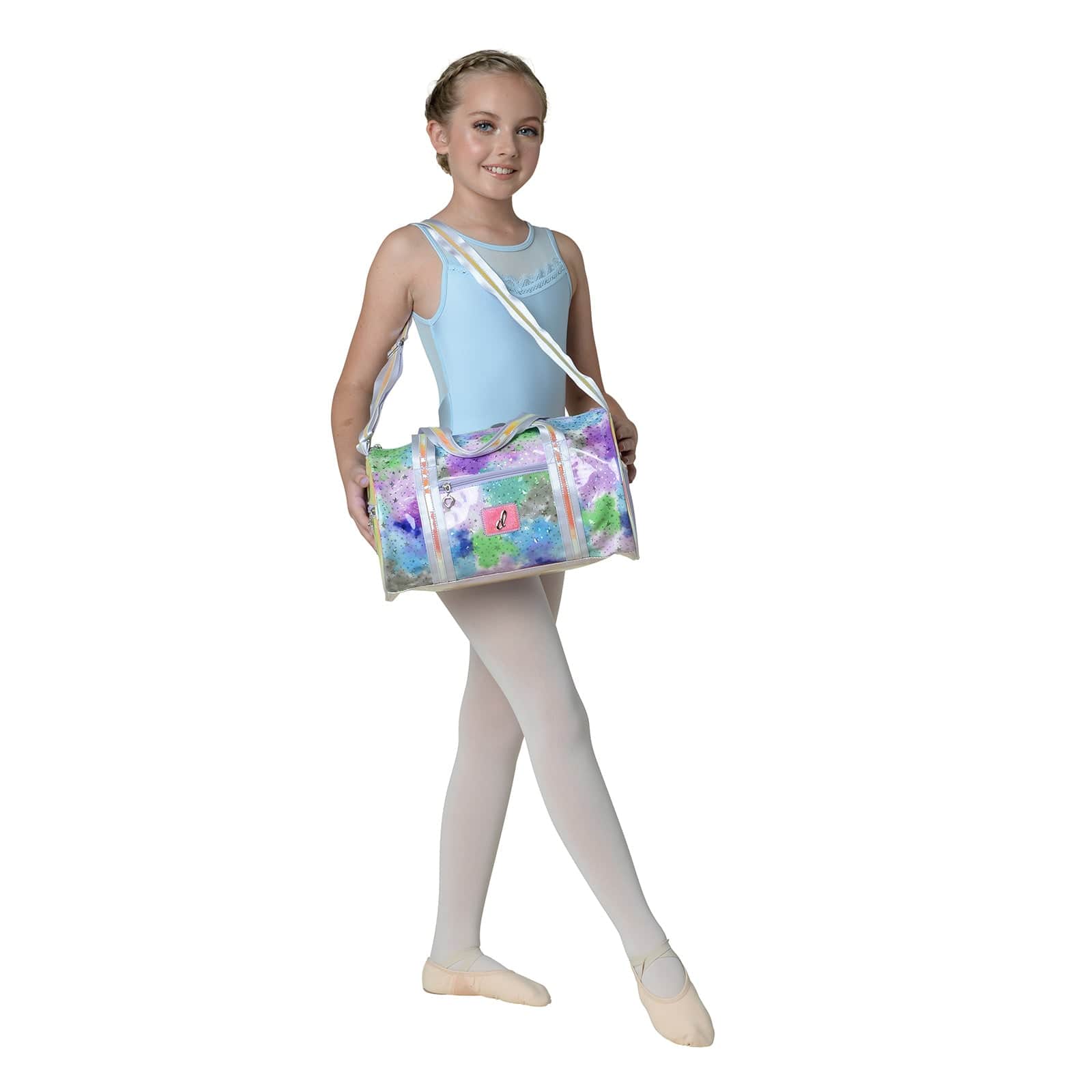 Danznmotion Pastel Clouds and Stars Duffel Bag - Image 4