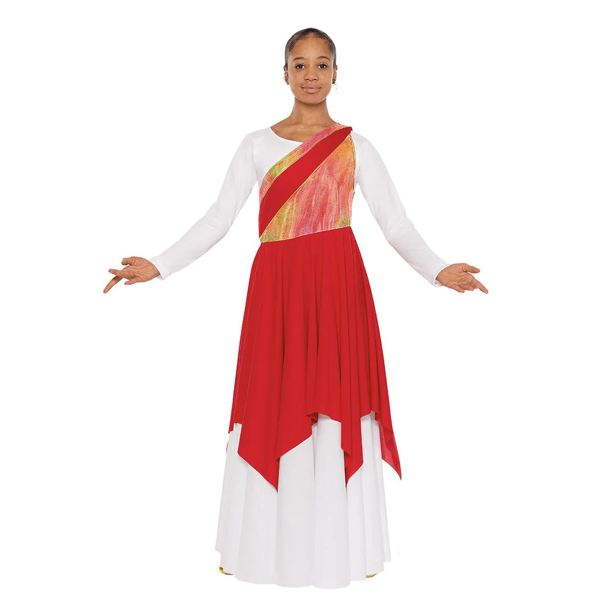 Eurotard Adult Iridescent Asymmetrical Tunic - Image 2