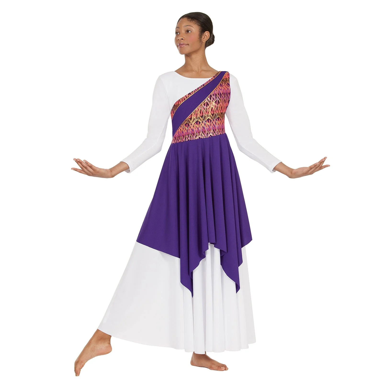 Eurotard Adult Joyful Praise Asymmetrical Tunic - Image 3