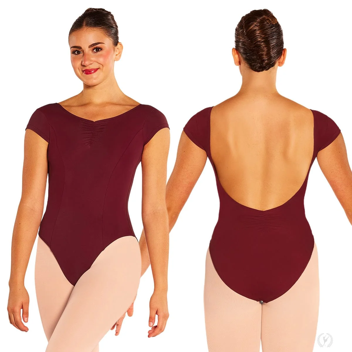 Eurotard Adult Microfiber Princess Seam Cap Sleeve Leotard - Image 2