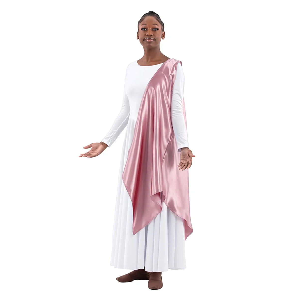 Eurotard Adult Rose of Sharon Satin Single Shoulder Petal Overlay - Image 13