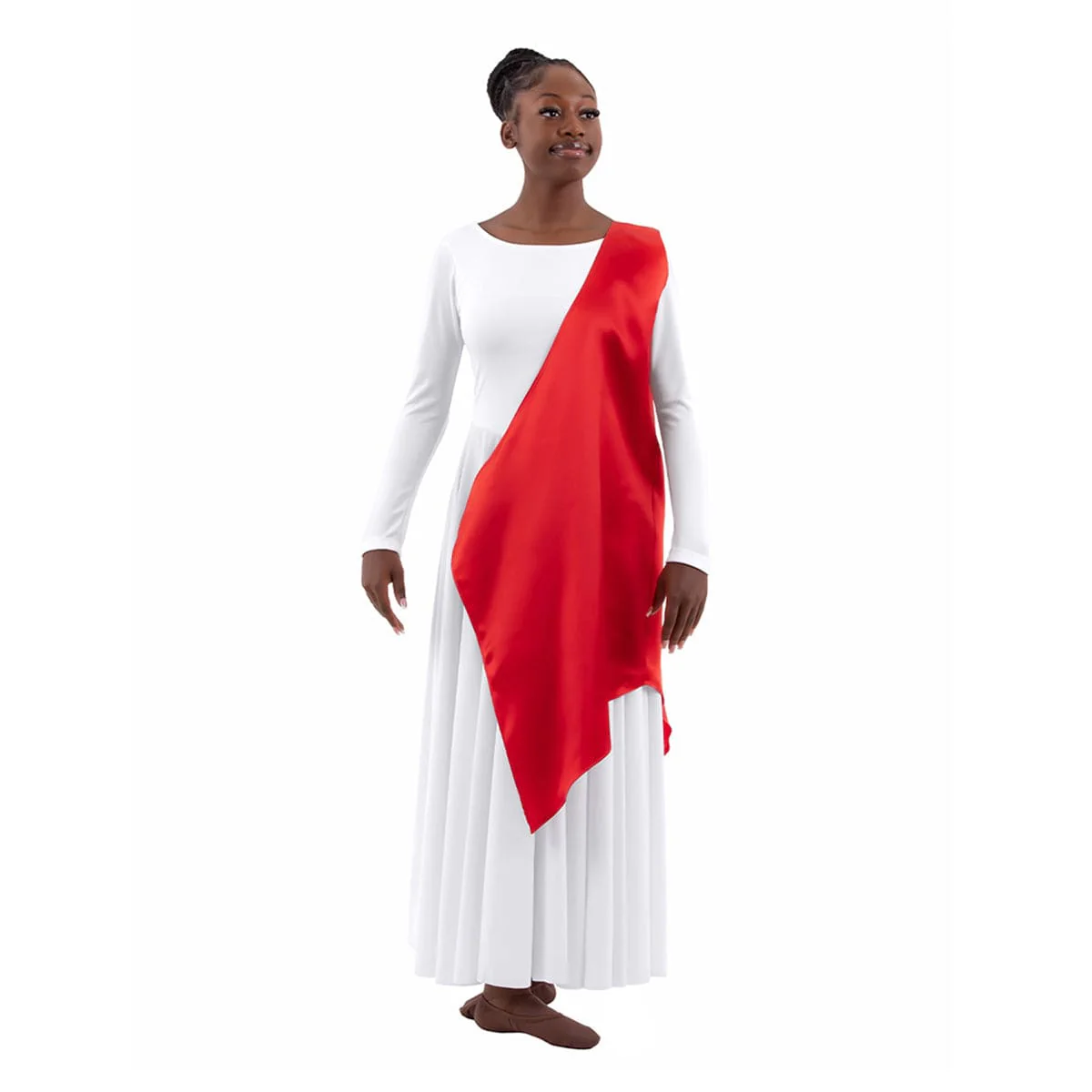 Eurotard Adult Rose of Sharon Satin Single Shoulder Petal Overlay - Image 16