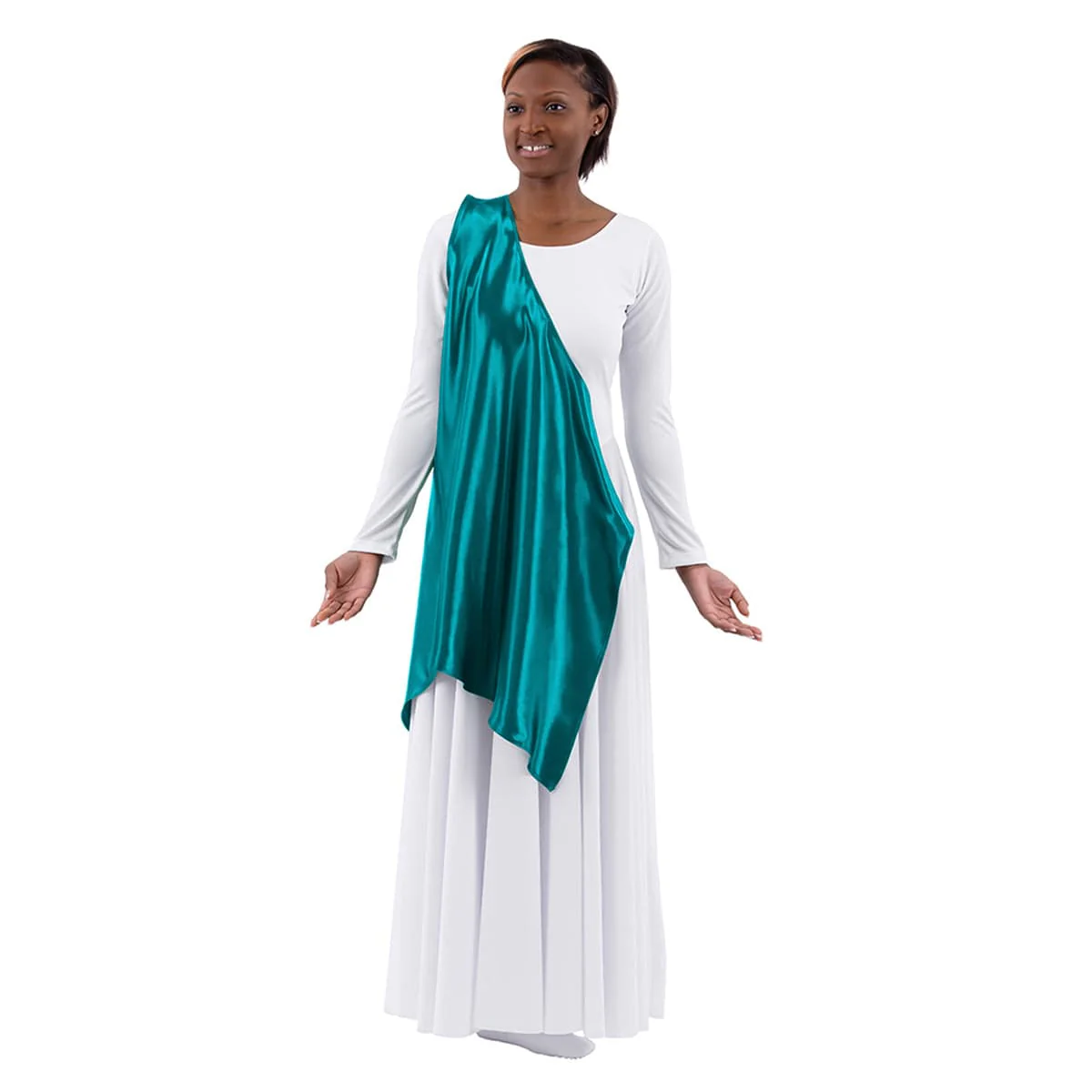 Eurotard Adult Rose of Sharon Satin Single Shoulder Petal Overlay - Image 19