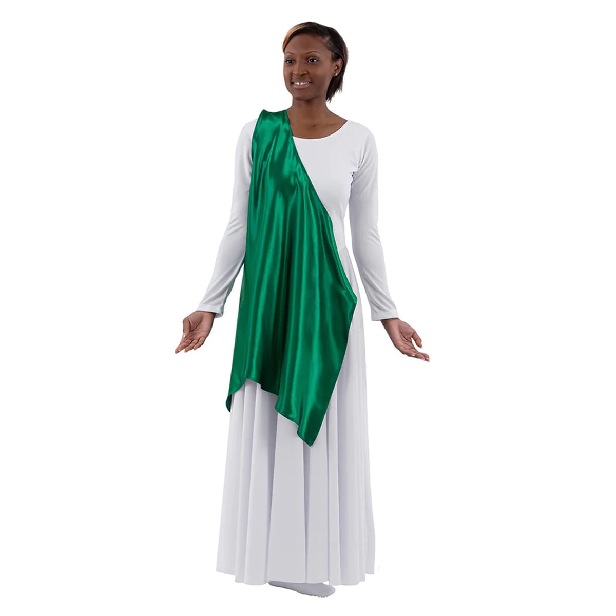 Eurotard Adult Rose of Sharon Satin Single Shoulder Petal Overlay - Image 8