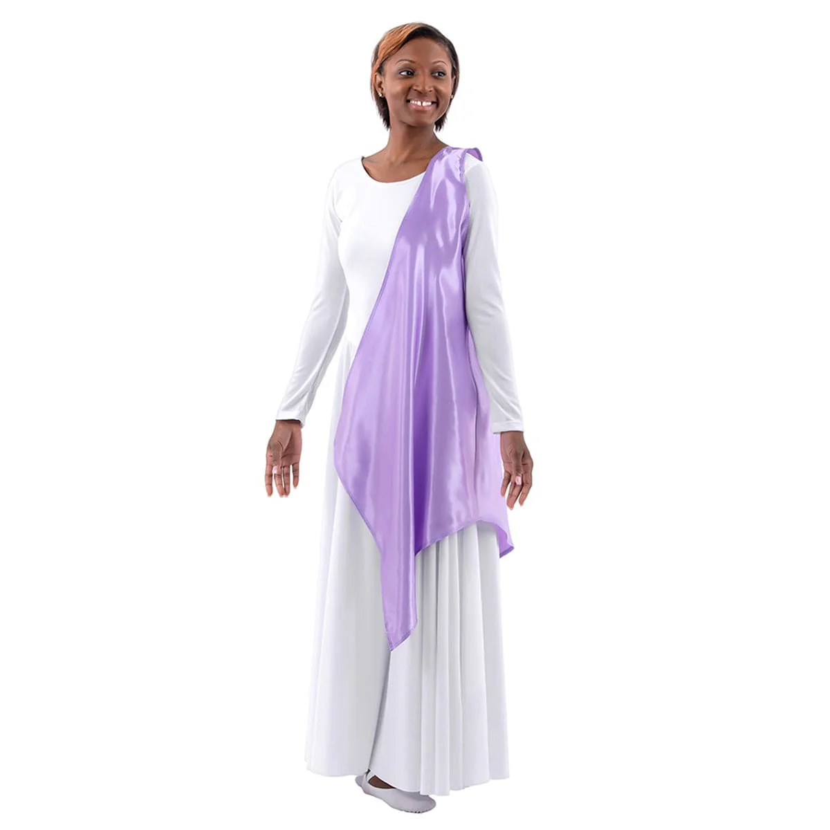 Eurotard Adult Rose of Sharon Satin Single Shoulder Petal Overlay - Image 9