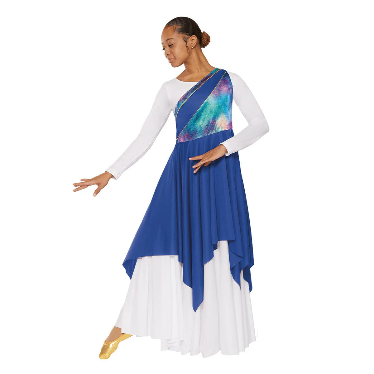 Eurotard Child Iridescent Asymmetrical Tunic - Image 3
