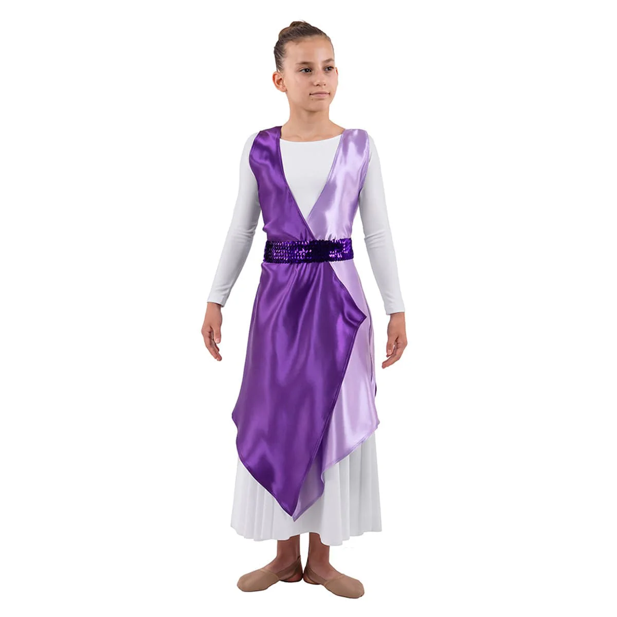 Eurotard Child's Rose of Sharon Satin Single Shoulder Petal Overlay