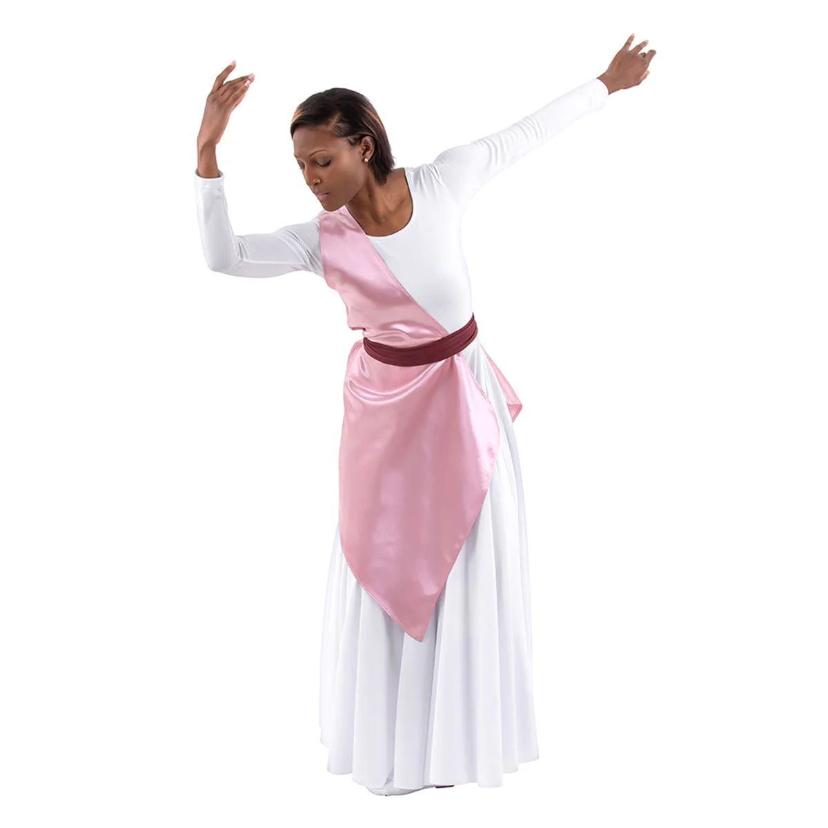 Eurotard Child's Rose of Sharon Satin Single Shoulder Petal Overlay - Image 12