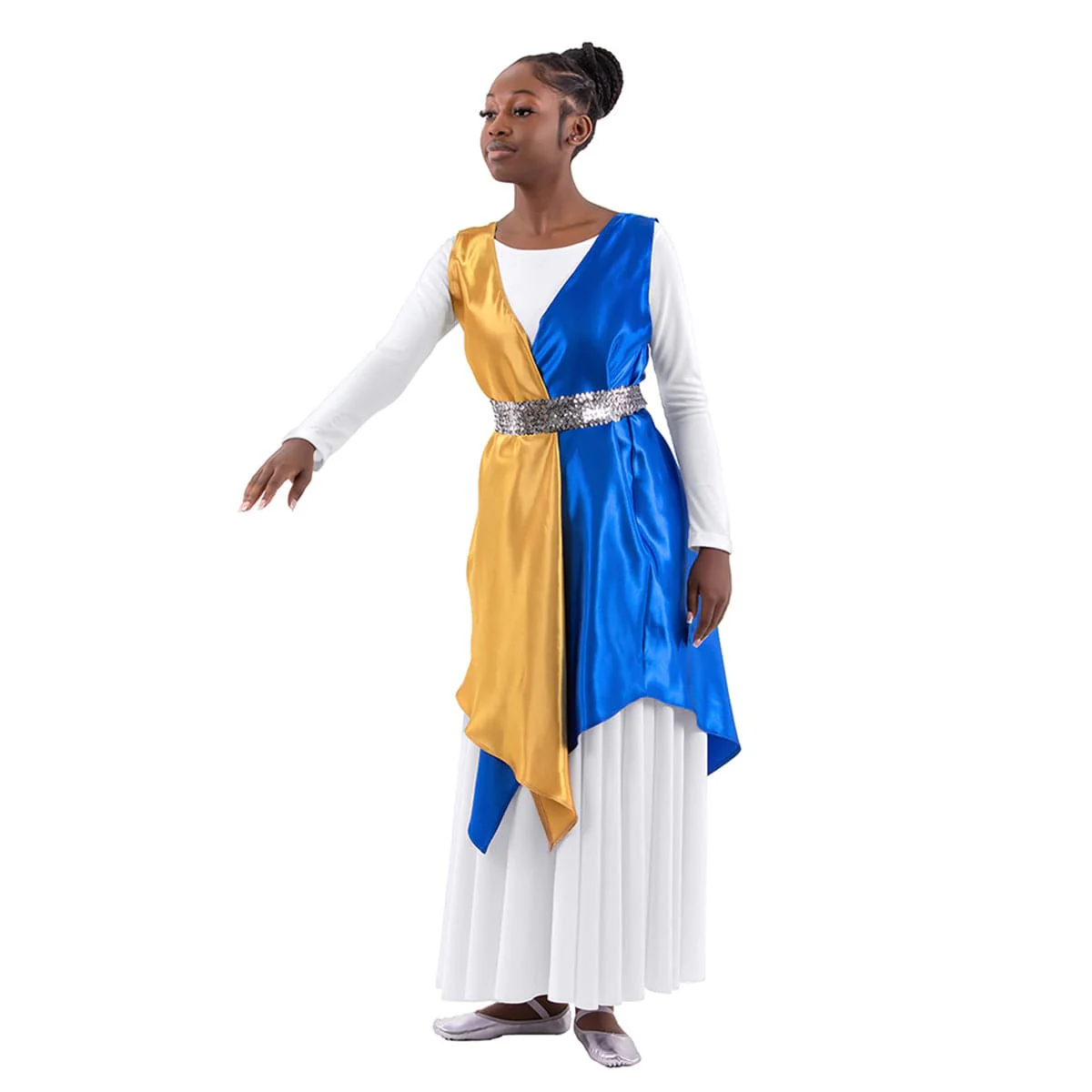 Eurotard Child's Rose of Sharon Satin Single Shoulder Petal Overlay - Image 6