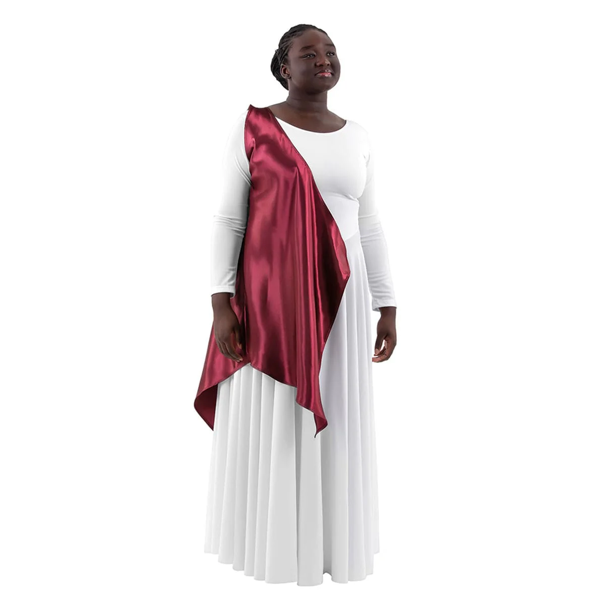 Eurotard Child's Rose of Sharon Satin Single Shoulder Petal Overlay - Image 8
