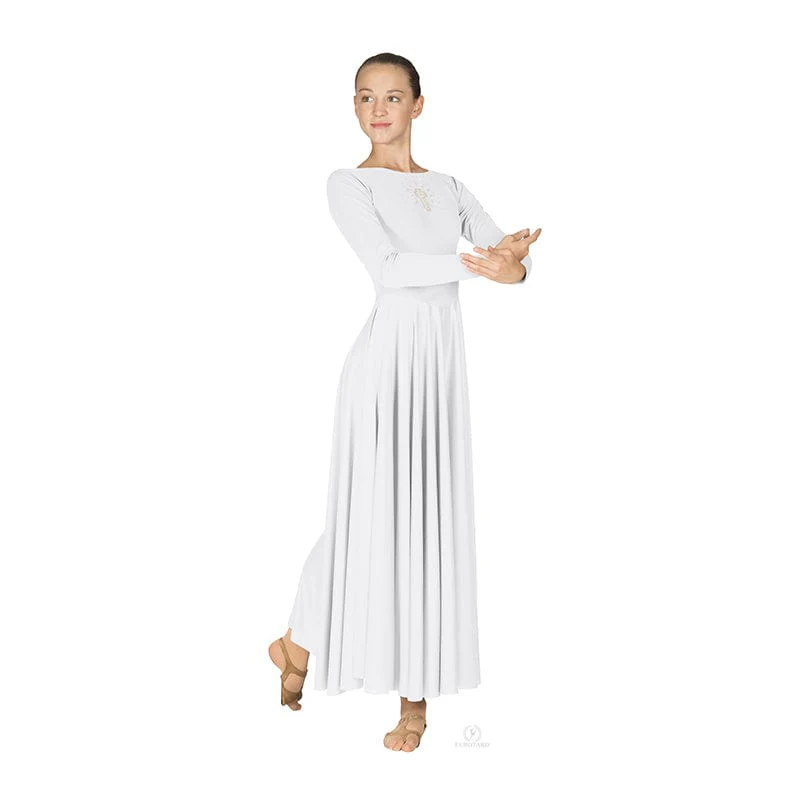 Eurotard Dress with Shining Gold Cross Applique - Image 4