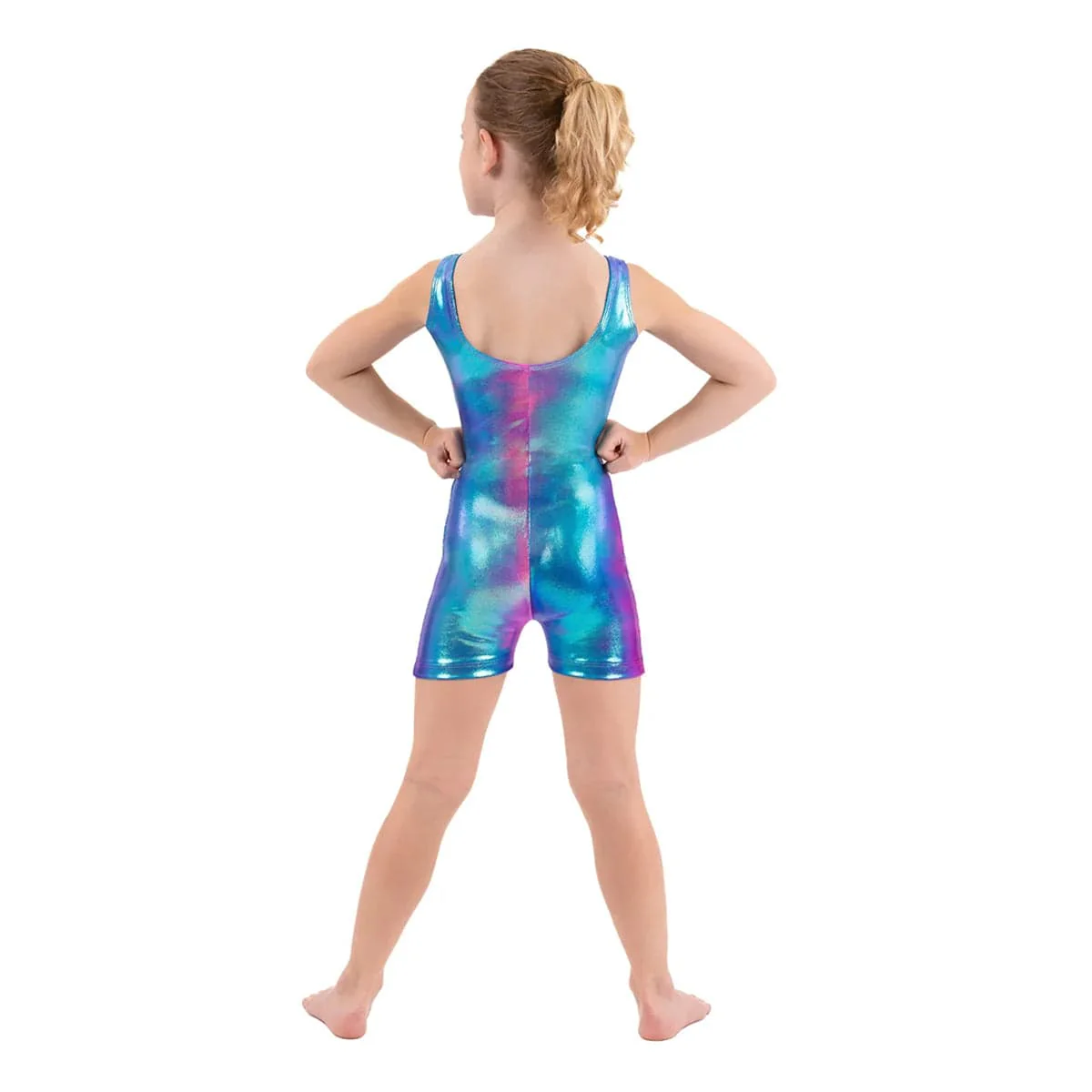 Eurotard Girls Splash Tank Gymnastics Biketard - Image 5