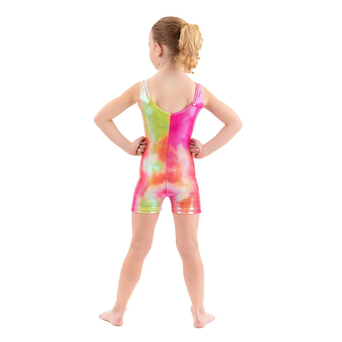 Eurotard Girls Splash Tank Gymnastics Biketard - Image 6