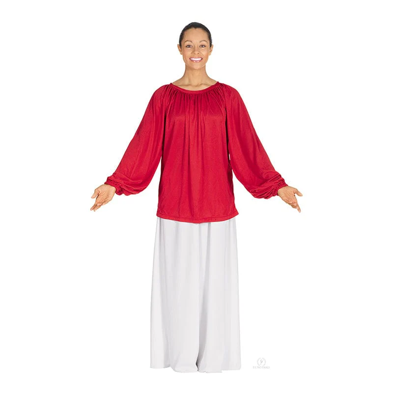 Eurotard Unisex Polyester Long Sleeve Peasant Style Top - Image 3