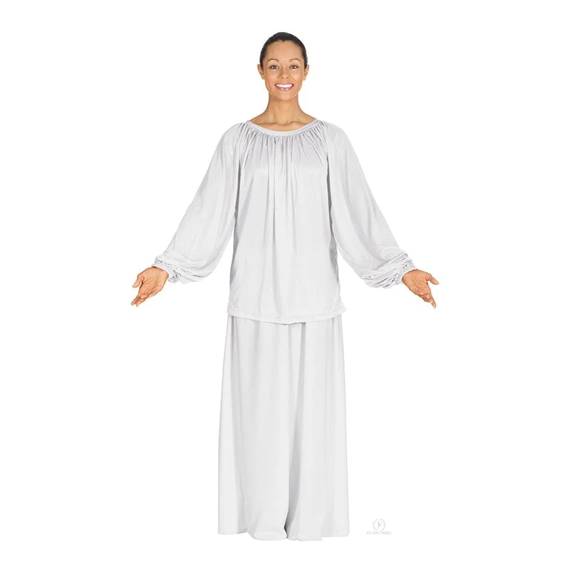 Eurotard Unisex Polyester Long Sleeve Peasant Style Top - Image 4
