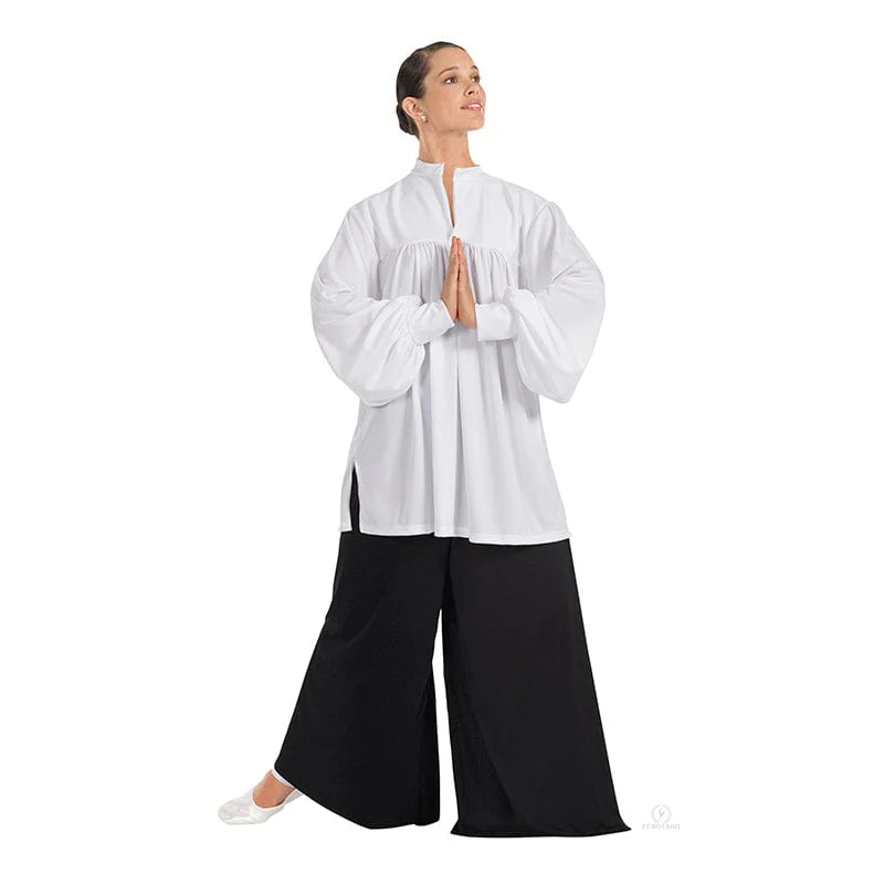 Eurotard Unisex Polyester Open Collar Peasant Style Top - Image 2