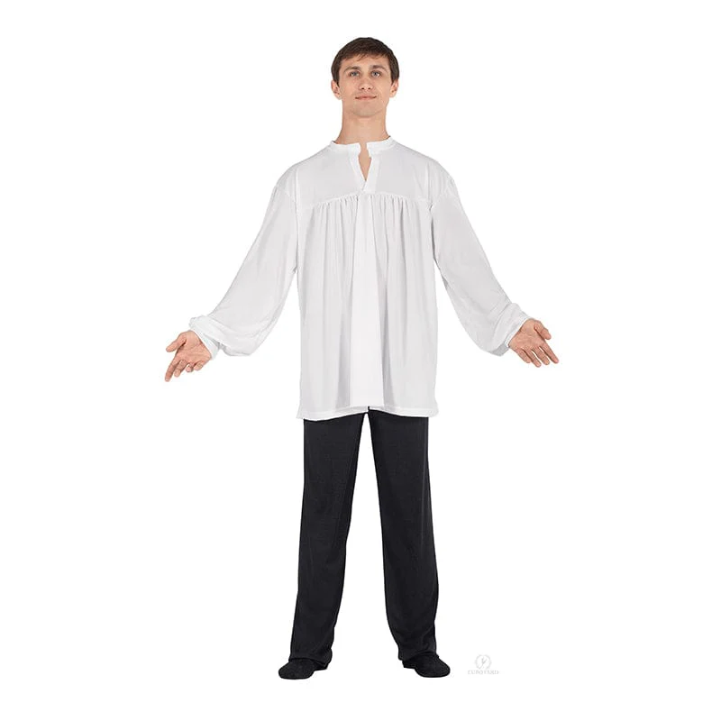 Eurotard Unisex Polyester Open Collar Peasant Style Top - Image 3