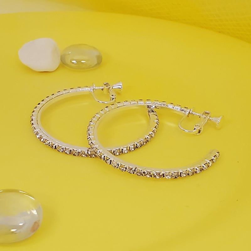 FH2 40mm Rhinestone Hoop Earrings - Image 3