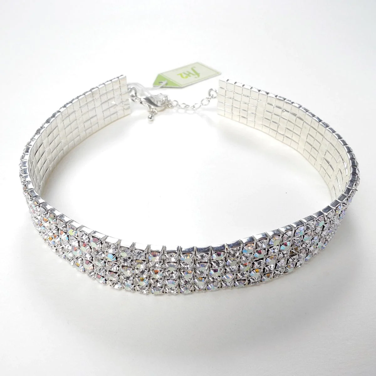 FH2 Stretch Rhinestone Choker - 5 Rows - Image 2