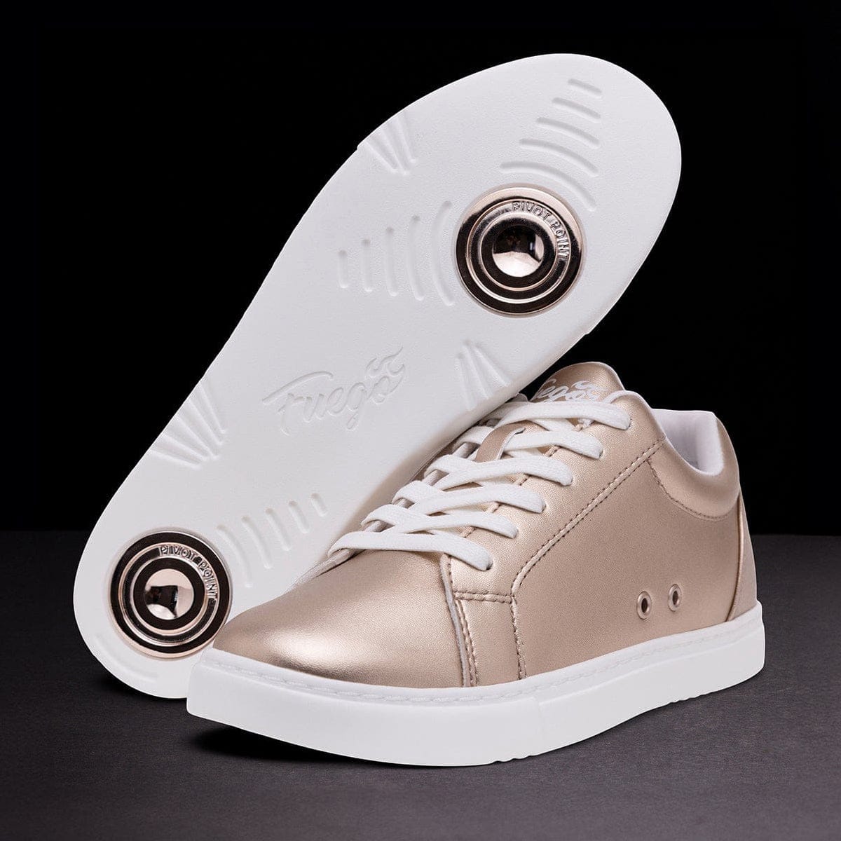 Fuego Adult Low-Top Dance Sneakers - Rose Gold - Image 3