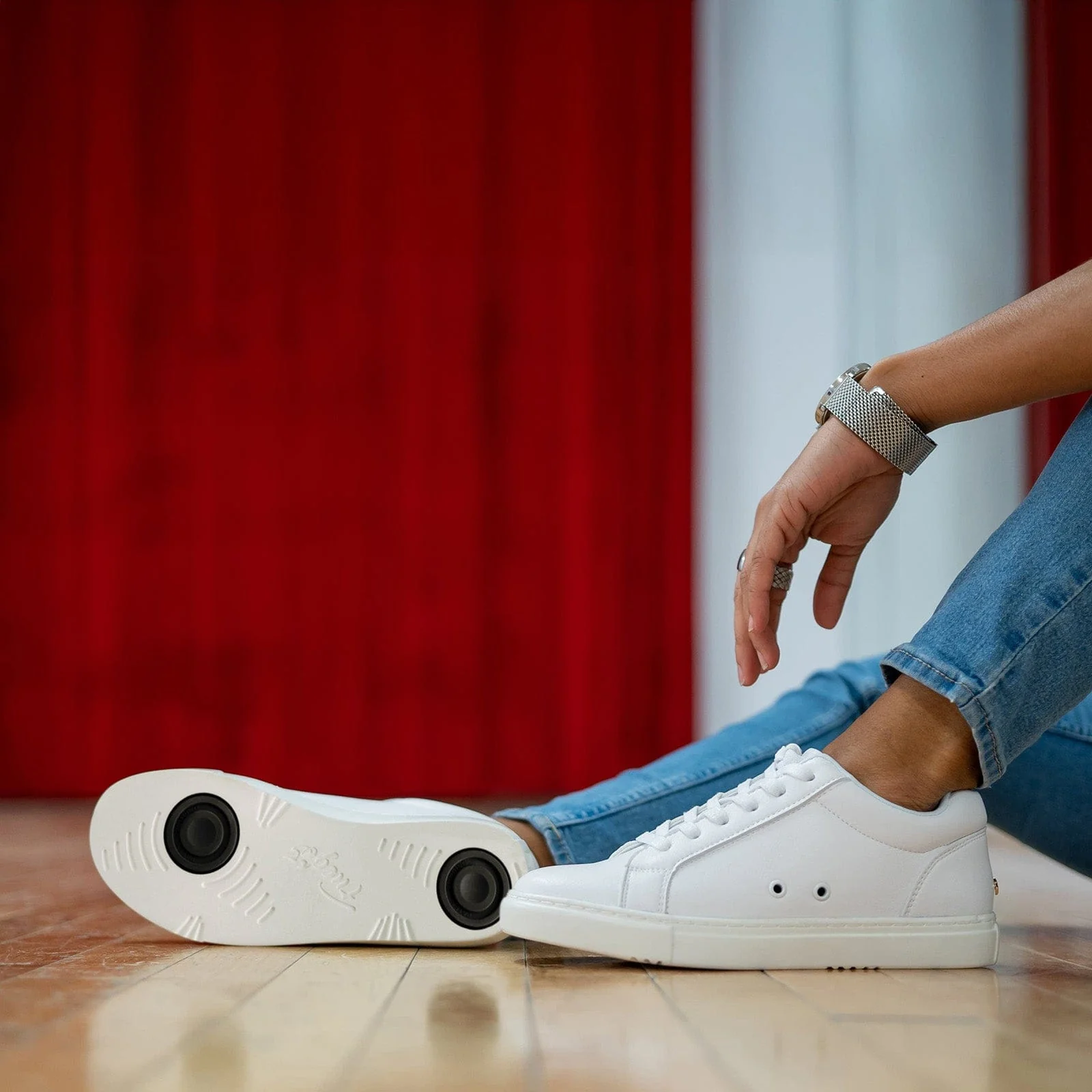 Fuego Adult Low-Top Dance Sneakers - White - Image 8