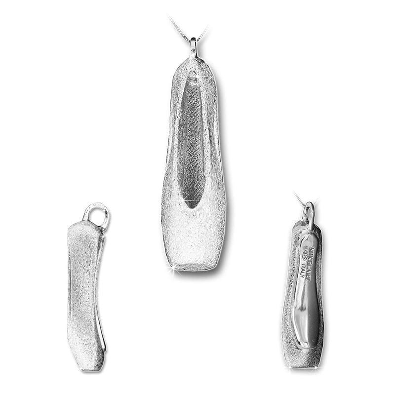 Mikelart Sterling Silver Necklace With Pointe Shoe Pendant - Image 3