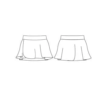 Mirella Girl's Solid Color Skirt - Image 3