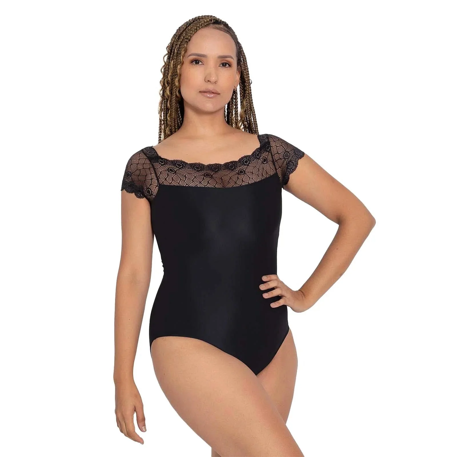 So Danca Adult Paulina Cap Sleeve Leotard - Curvy